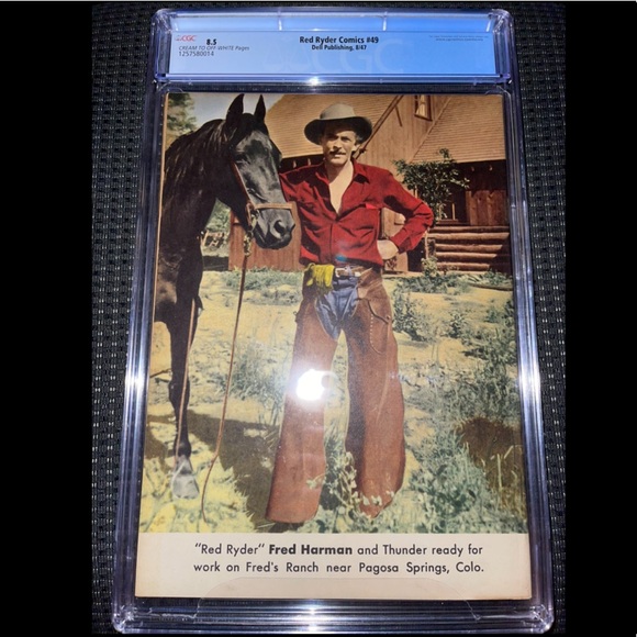 RED RYDER Comics #49 August 1947 Dell CGC 8.5 Western Cream to Off-White Pages - Picture 3 of 4